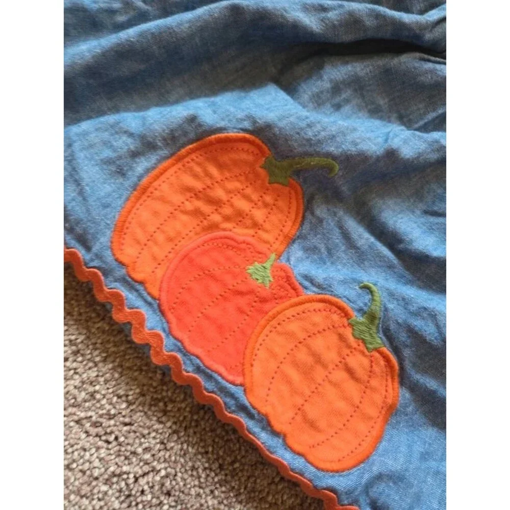 Pumpkin - Thanksgiving day outfit - applique - embroidered